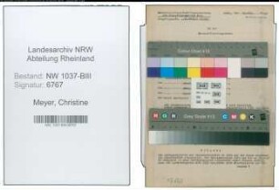 Entnazifizierung Christine Meyer , geb. 22.11.1895 (Studienraetin)
