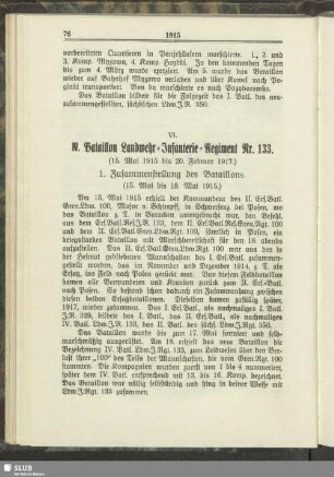 VI. IV. Bataillon Landwehr-Infanterie-Regiment Nr. 133