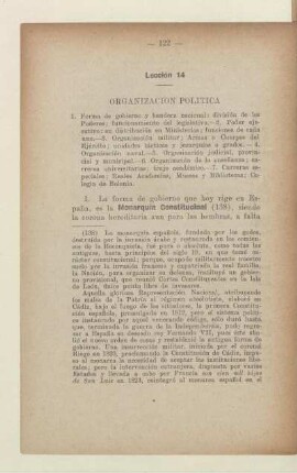 Lección 14. Organización Politica