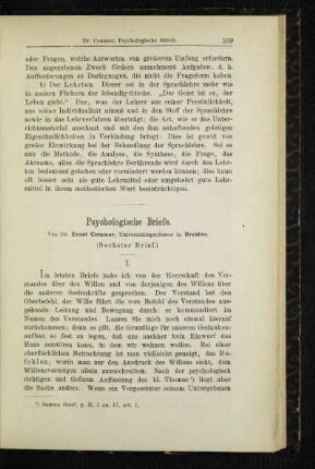 Psychologische Briefe : (sechster Brief)