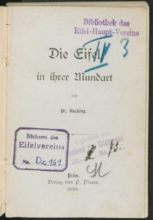 Die Eifel in ihrer Mundart