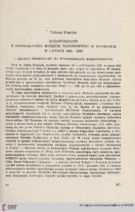9: Sprawozdanie z działalności Muzeum Narodowego w Krakowie w latach 1962-1963