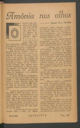 Amônia nos olhos : [Pequena novela]