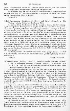 650, Rudolf Wassermann. Rechtsvergleichung und Strafrechtsreform.