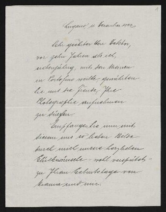 Brief von Gerhart Hauptmann an Edwin Arnold