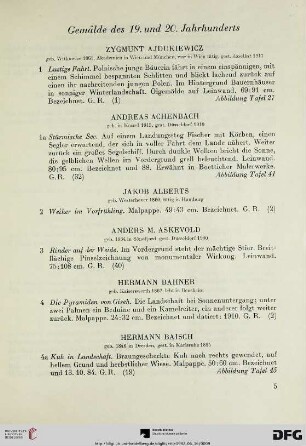 Gemälde des 19. und 20. Jahrhunderts (Nr. 1-149a)