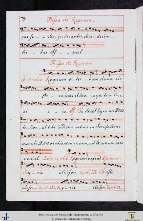 Missa de requiem.