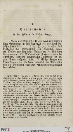 2. Energumenen in der frühern christlichen Kirche