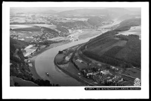 Sächsische Schweiz, Blick auf das Elbtal bei Bad Schandau