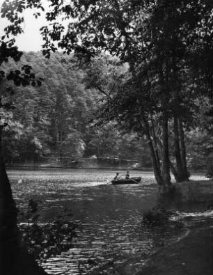 Pfälzer Wald lt. Heft 107 : See im Pfälzer Wald. Ansicht mit Ruderboot