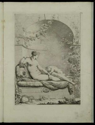 [Kupferst. Nro. 30. Die ruhende Ariadne mit einem Satir]