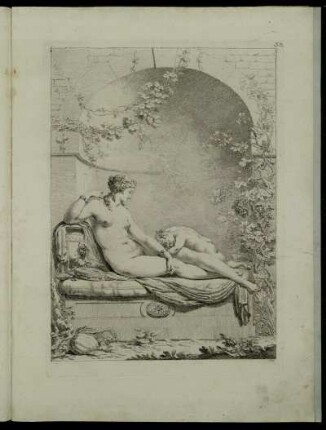[Kupferst. Nro. 30. Die ruhende Ariadne mit einem Satir]