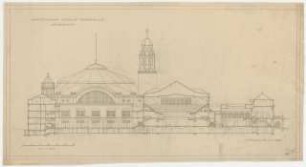 Thiersch, Friedrich von; Frankfurt / Main (Hessen); Festhalle - Längsschnitt