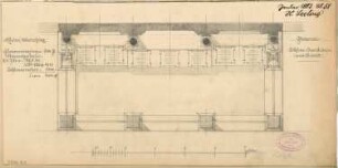 Erbbegräbnis Frenkel auf dem jüdischen Friedhof, Berlin-Weißensee Monatskonkurrenz Januar 1883 (2. Wettbewerb): Grundriss; Maßstabsleiste