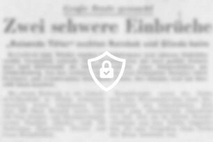 Zwei schwere Einbrüche