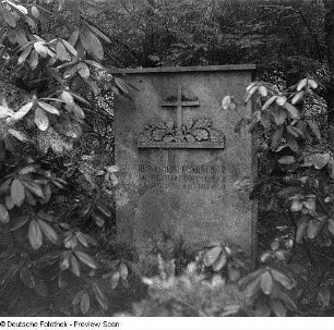 Grabstein : Dresden. Friedhof (vielleicht auf dem Weißen Hirsch). Grabstein