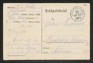 Brief von Fritz von Unruh an Gerhart Hauptmann