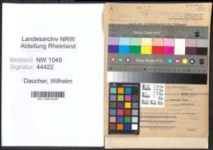 Entnazifizierung Wilhelm Daucher , geb. 03.12.1887 (Buchhalter)