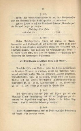 g) Bewilligung ärztlicher Hilfe und Arznei