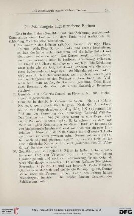 VII Die Michelangelo zugeschriebene Fortuna