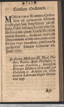 Censura Ordinarii