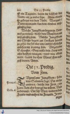 Die 35. Predig. Vom Zorn.
