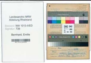 Entnazifizierung Emilie Bernhard , geb. 20.03.1896 (Lehrerin)