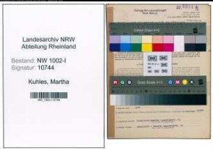 Entnazifizierung Martha Kuhles, geb. 24.02.1914 (Kontoristin)