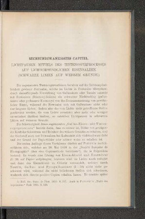 Sechsundzwanzigstes Capitel. Lichtpausen mittels des Tintencopirprocesses auf lichtempfindlichen Eisensalzen. (Schwarze Linien auf weissem Grunde.)