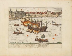 Beschreibung derer Fürstlicher Güligscher ec. Hochzeit: Feuerwerk "Der Schiffstreit" am 17. Juni 1585