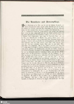 Die Kranken- und Armenpflege