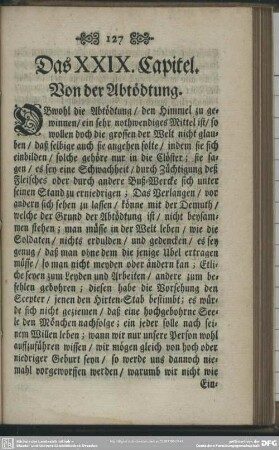 Das XXIX. Capitel. Von der Abtödtung