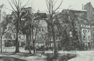 Salzgasse : Salzgasse in Dresden, Gemälde, Richard Miller