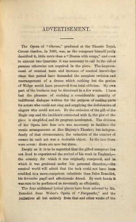 Oberon : an opera ; in four acts ; as represented at Her Maesty's Theatre