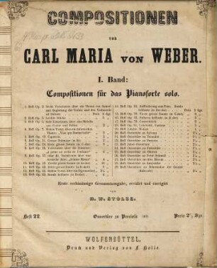 Compositionen, Bd. 1, Compositionen für das Pianoforte solo ; 22. Ouvertüre zu Preciosa