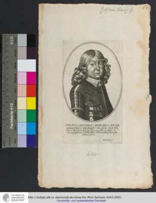Celsiss. ac Illvstriss. Princeps ac Dn. Dn. Iohannes Georgivs III Dvx Sax. Ivl. Cliu ac Montium, Landg. Thuring. March. Misn. et utriusq[ve] Lusatiæ, Com. in Marc. et Ravensperg Dÿnasta in Ravenstein