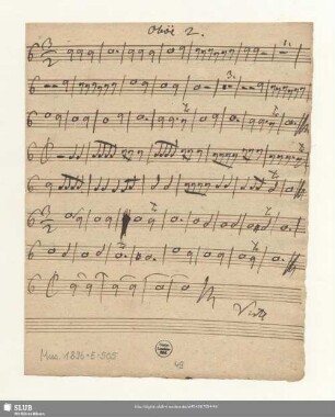 Oboe 2. [Motectum 2, transp.]