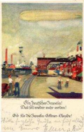 Postkarte zur Zeppelin-Eckener-Spende.