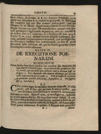 Caput IV. De Executione Poenarum.
