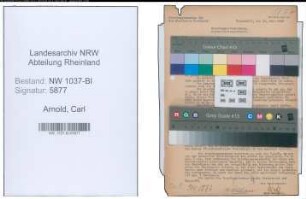 Entnazifizierung Carl Arnold , geb. 29.07.1903 (Spediteur)