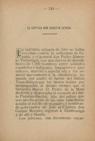 El Capitan Don Agustin Cepeda