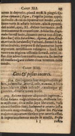 Caput XLII. Ceti & pisces incerti