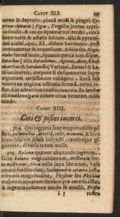 Caput XLII. Ceti & pisces incerti