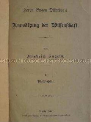 Philosophische Abhandlung über die Wissenschaft