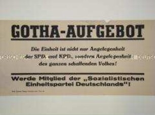 Maueranschlag mit Mitgliederwerbung der SED