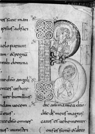 Psalter von Corbie — Initiale B zu Psalm 103, Folio 84verso