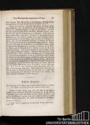 Achtes Capitel. Bedingungen des Gleichgewichts fester Körper, welche in schwere Flüssigkeiten eingetaucht sind.