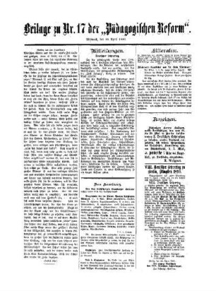 Mitteilungen : Beilage zu Nr. 17 der "Pädagogischen Reform"