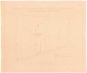 Gartenanlage Höhere Lehranstalt für Gartenbau, Erfurt: Lageplan des Geländes für die Höhere Lehranstalt für Gartenbau in Erfurt 1:1000