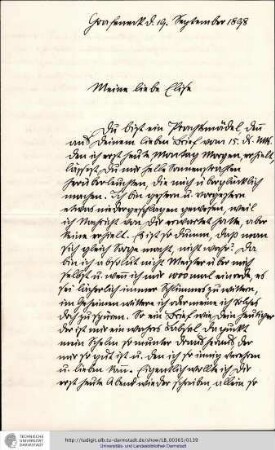 Brief vom 19.09.1898